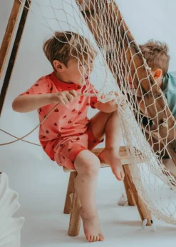 Lilly & Sid Red Boat Print T-Shirt (24 Months- 8 Years)