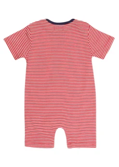 Lilly & Sid Red Whale Applique Romper (0-12 Months)