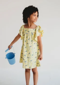 Lilly & Sid Yellow Sea Floral Print Dress (24 Months- 7 Years)