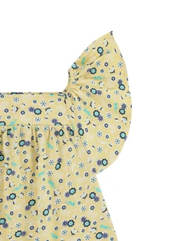 Lilly & Sid Yellow Sea Floral Print Dress (24 Months- 7 Years)