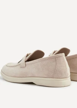 Linzi Alette Beige Faux Suede Slip On Summer Loafer
