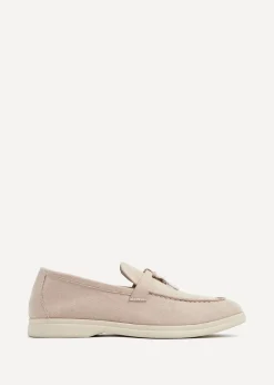 Linzi Alette Beige Faux Suede Slip On Summer Loafer