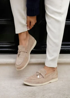 Linzi Alette Mocha Faux Suede Slip On Summer Loafer