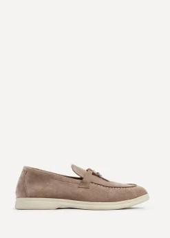 Linzi Alette Mocha Faux Suede Slip On Summer Loafer