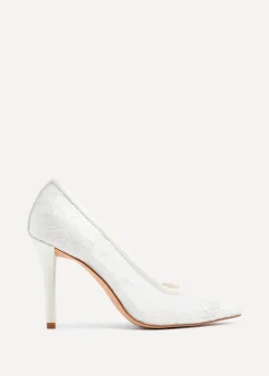 Linzi Alora White Lace Court Heel