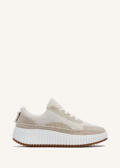 Linzi Aretha Beige Knitted Trainer