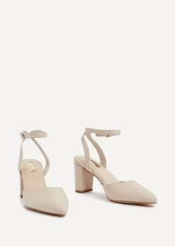 Linzi Carrie Nude Faux Leather Mid Height Court Shoe