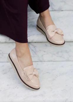 Linzi Cathy Camel Patent Classic Slip On Loafer