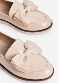 Linzi Cathy Camel Patent Classic Slip On Loafer