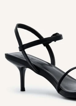 Linzi Charli Black Faux Leather Intertwined Stiletto Heel