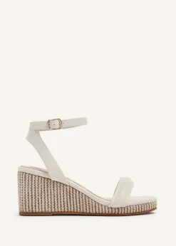 Linzi Chelsea Nude Faux Leather Rope Wedge