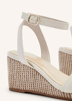 Linzi Chelsea Nude Faux Leather Rope Wedge