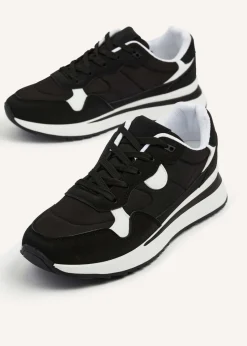 Linzi Clapham Black Two-Tone Wedged Trainer