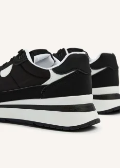 Linzi Clapham Black Two-Tone Wedged Trainer