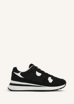 Linzi Clapham Black Two-Tone Wedged Trainer