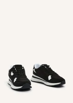 Linzi Clapham Black Two-Tone Wedged Trainer