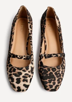 Linzi Cressida Leopard Print Ballet Pump