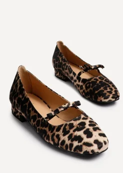 Linzi Cressida Leopard Print Ballet Pump