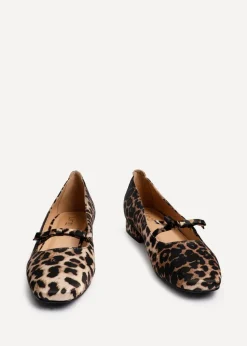 Linzi Cressida Leopard Print Ballet Pump