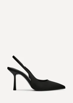 Linzi Dash Black Scuba Court Heel