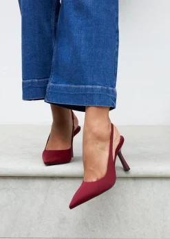Linzi Dash Burgundy Scuba Court Heel