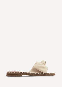 Linzi Detroit Beige Suede Slip On Slider