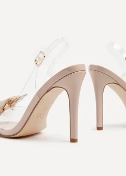 Linzi Divine Sand Patent & Perspex Heels