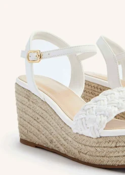 Linzi Eden What Faux Leather Plaited Espadrille Inspired Wedge