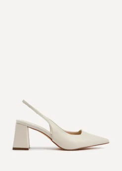 Linzi Elizabeth Sand Faux Leather Court Shoes