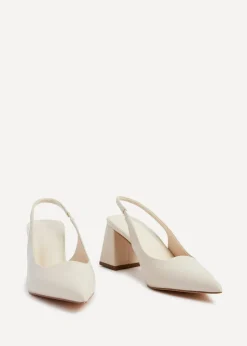 Linzi Elizabeth Sand Faux Leather Court Shoes
