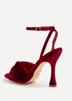 Linzi Emery Red Velvet Stiletto High Heel