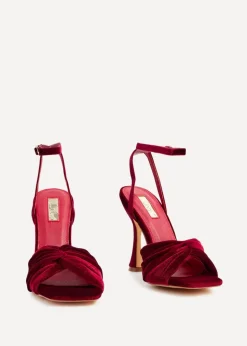 Linzi Emery Red Velvet Stiletto High Heel