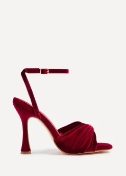 Linzi Emery Red Velvet Stiletto High Heel