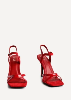 Linzi Empress Red Patent Stiletto Heeled Sandal