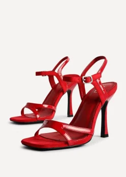 Linzi Empress Red Patent Stiletto Heeled Sandal
