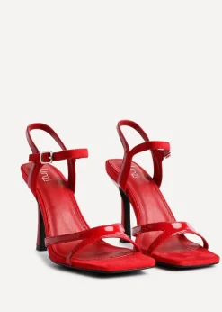 Linzi Empress Red Patent Stiletto Heeled Sandal