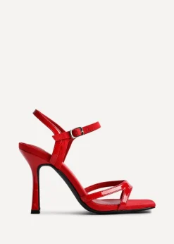 Linzi Empress Red Patent Stiletto Heeled Sandal