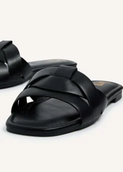 Linzi Fletcher Black Faux Leather Slider