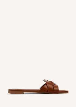 Linzi Fletcher Tan Faux Leather Slider