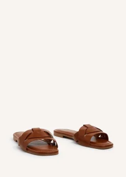 Linzi Fletcher Tan Faux Leather Slider