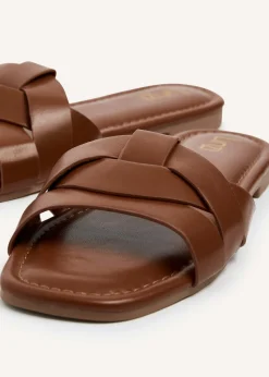 Linzi Fletcher Tan Faux Leather Slider