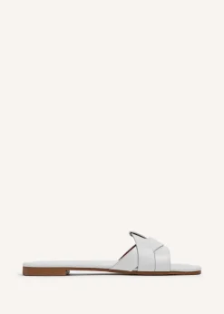 Linzi Fletcher White Faux Leather Slider