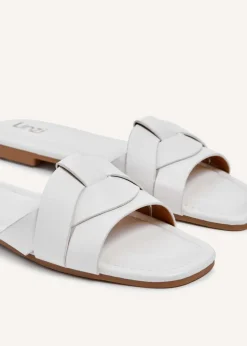 Linzi Fletcher White Faux Leather Slider