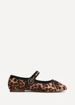 Linzi Graceful Leopard Print Ballet Pumps