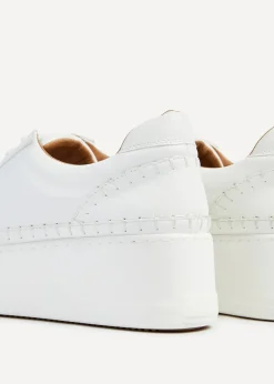 Linzi Harlem White Faux Leather Platform Trainer