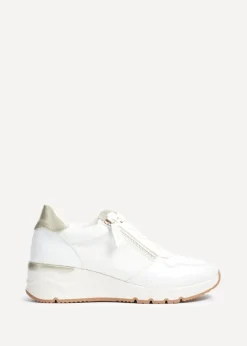 Linzi Kyla White Wedge Trainer