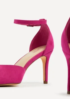 Linzi Maci Fuchsia Suede Stiletto Court Heel