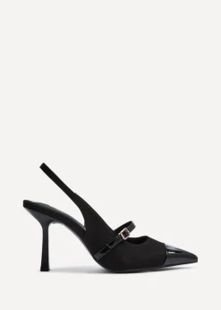 Linzi Maze Black Slingback Court Heel