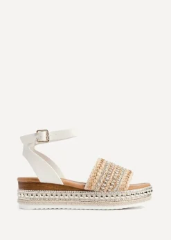 Linzi Opulant Gold Embellished Espadrille Flatform Sandals