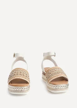 Linzi Opulant Gold Embellished Espadrille Flatform Sandals